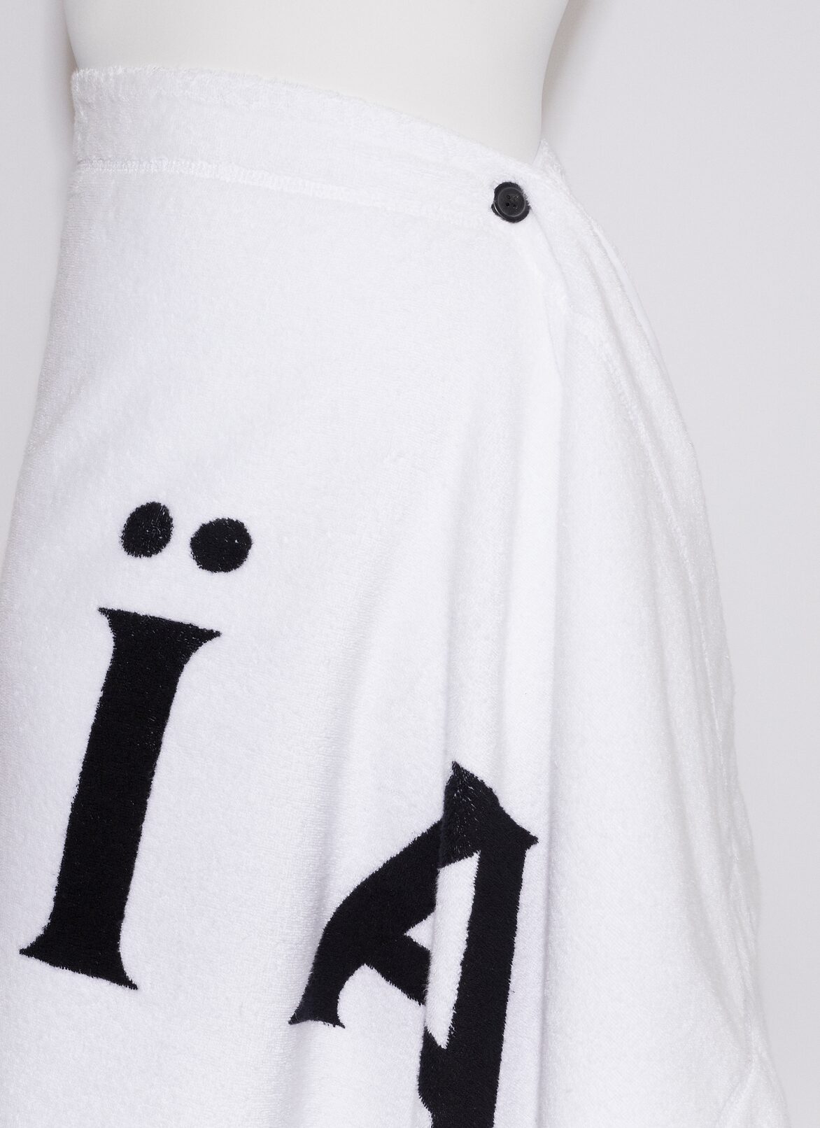 FALDA TOALLA DE RIZO DE ALGODÓN ALAÏA BLANCO FALDA TOALLA DE RIZO DE ALGODÓN
